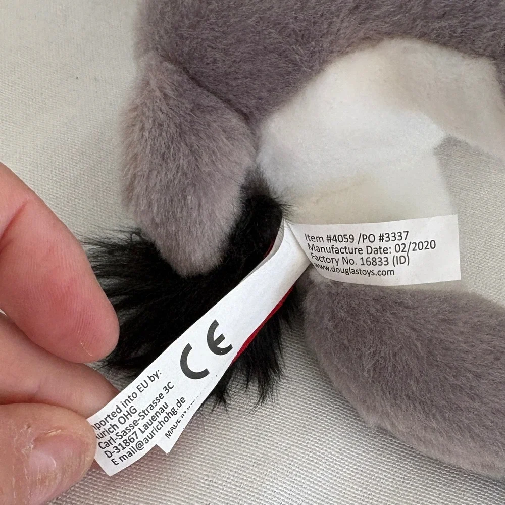 Douglas Cuddle‎ Toys Grey Donkey Plush Standing Stuffed Animal 4059 Grey 9 inch